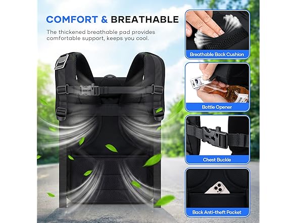 RealCool Insulated Cooler Backpack, 33 Can Bag