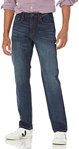 Amazon Essentials Men's Athletic-Fit Stretch Jeans - Dark Wash, 42W x 29L