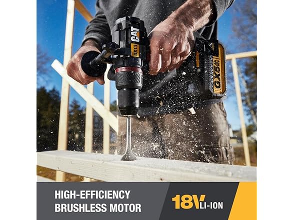 CAT DX13 18V Brushless 1/2in Hammer Drill Kit