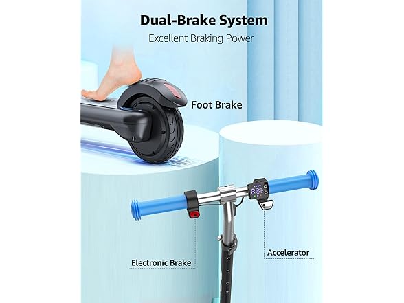 H30Max Kids Electric Scooter Blue - Gallery 3