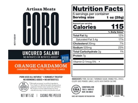 (4pk) Coro Foods Salami Piccolos Gift Set