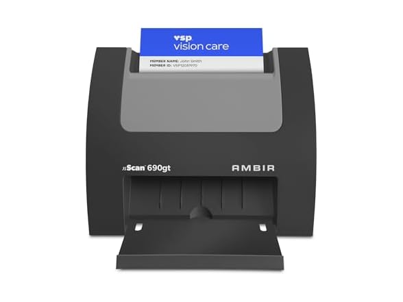 Ambir nScan 690gt-AS High-Speed Vertical Card Scanner for Windows PC and MAC (Open Box)