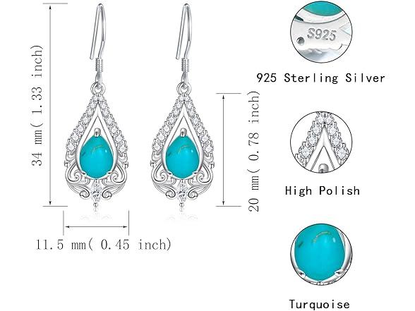 Mic Tai Sterling Silver Turquoise Earrings