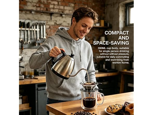 LSKJSLZ 2-in-1 Pour Over Coffee Maker