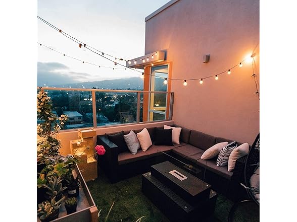 Outdoor String Lights  50ft Connectable Patio Lights