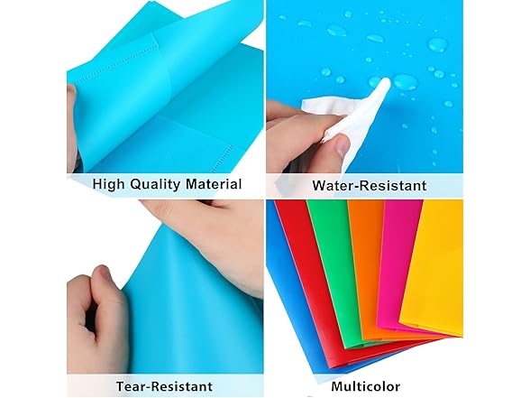 48pc Two-Pocket Folders, 6 Colors