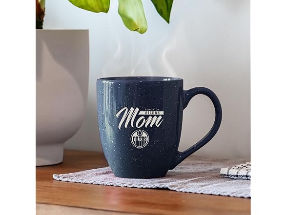 NHL Hockey Mom 16 oz Coffee Mug- Oilers