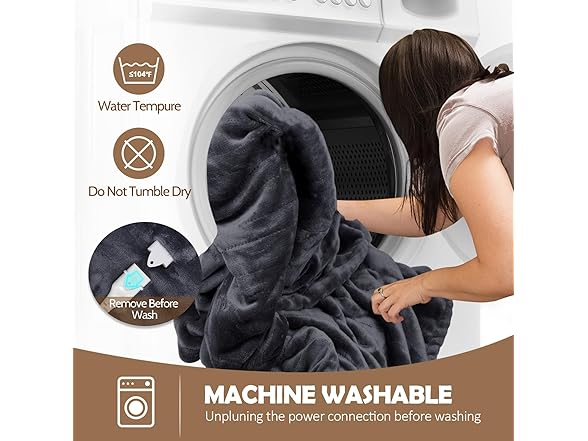 HOW'S MY HOUSE Wearable Heated Throw Blanket