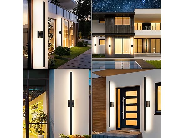 BesLowe 2-Pack 46.88" LED Outdoor Wall Lights
