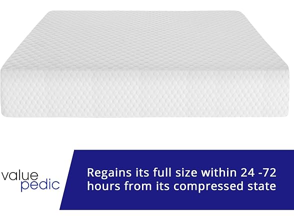 Valuepedic Queen Size 8-Inch Gel Memory Foam Mattress