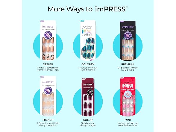 imPRESS Press On Nails Stateside Medium 30 Count