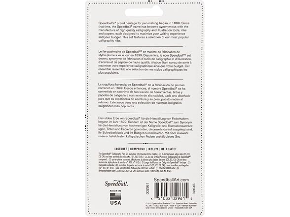 Speedball Basic Calligraphy Set, Set of 7