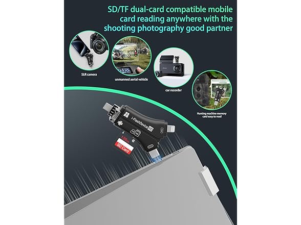 ZOIOT SD Card Reader, Black