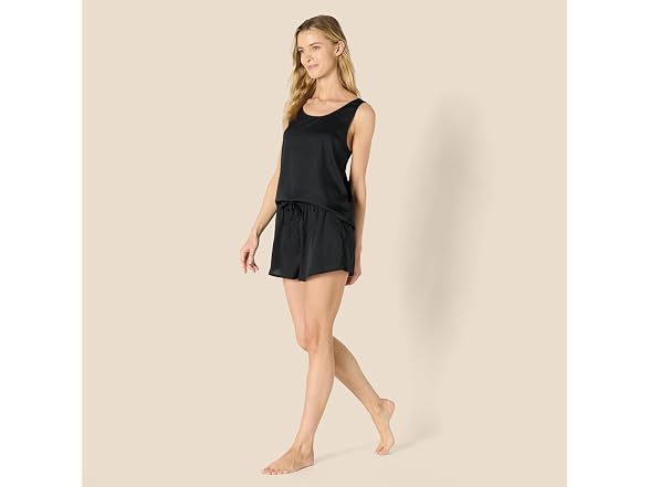 Amazon Essentials Women Soft Satin Tank Top Set
