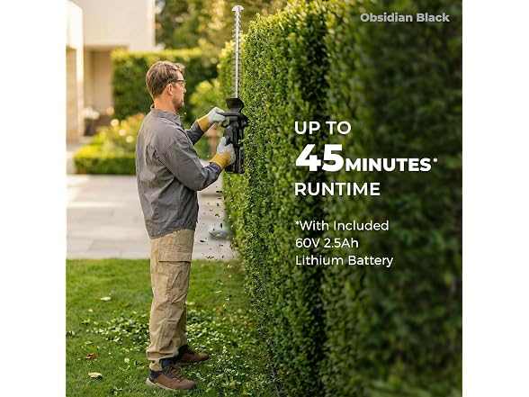 NovorikX 60V 26" Cordless Hedge Trimmer