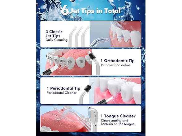 Cordless Water Flosser 300ML 5-Mode