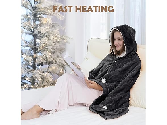 HOW'S MY HOUSE Wearable Heated Throw Blanket