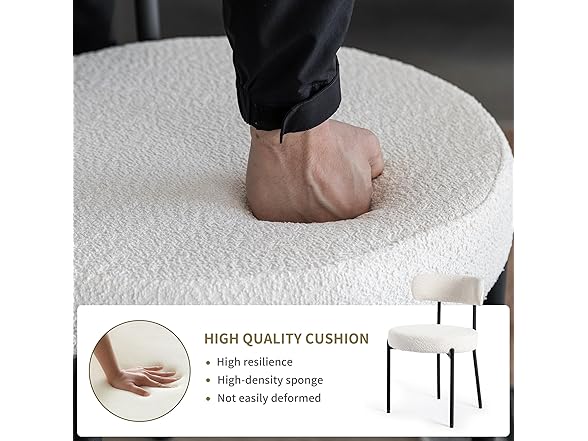 DYHOME Dining Chairs Set of 4, White Kitchen Dining Room Cha (Open Box)