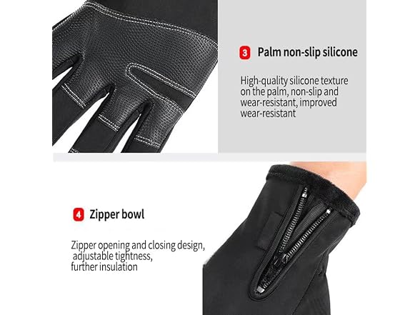 Bakovity (M) Winter Gloves Removable CutOut