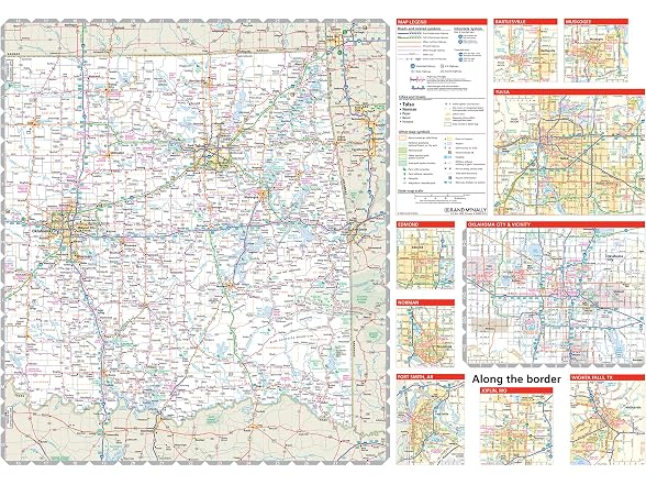 Rand McNally Easy To Read Folded Map: Oklahoma State Map