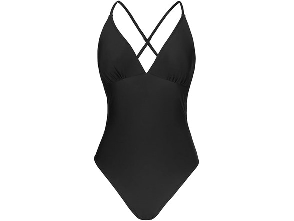 CUPSHE One Piece V-Neck Ruched Swimsuit