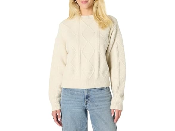 Amazon Essentials Women Relaxed-fit Cable Sweater