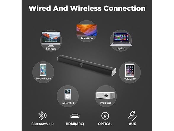 Assist trust Sound Bars for TV, Assistrust KY8000 TV Bar 50W (Open Box)