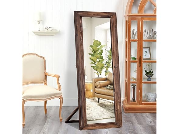 Trvone Solid Wood Frame Floor Mirror 65"x22