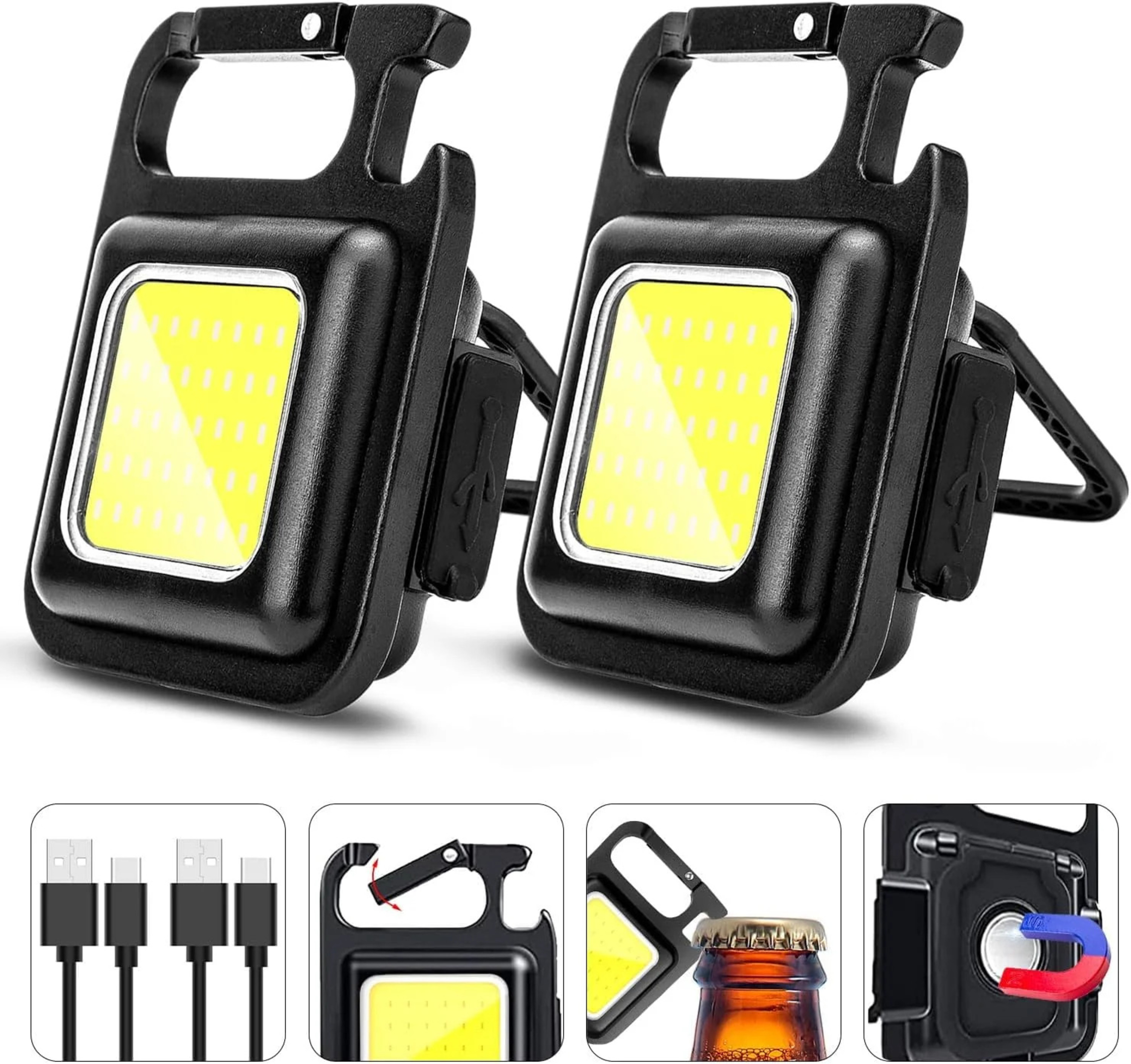2-Pack Rechargeable Keychain Work Lights - Gallery 12