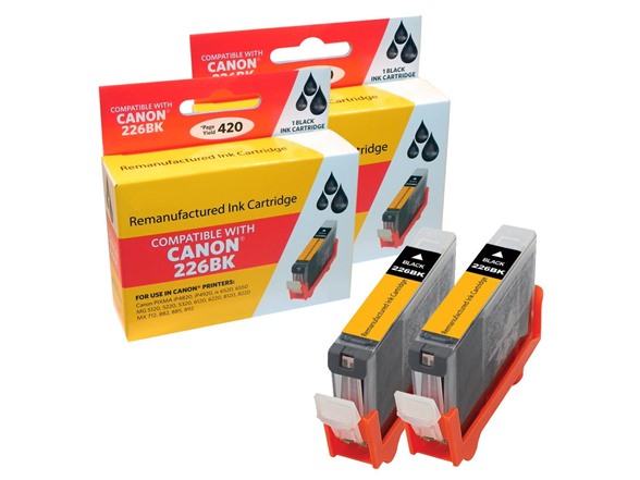 Compatible Canon PGI-225 Black Ink Cartridge (2 Pack)