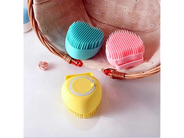 Airfly (2 Pack) Dog Bath Brush Comb Silicone Rubber