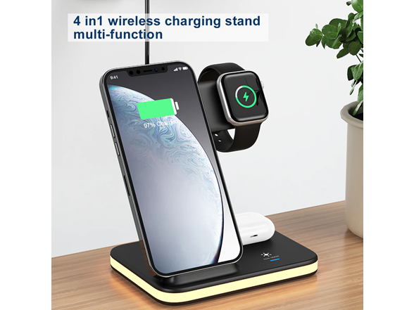 4-in-1 Wireless Charger with Night Light