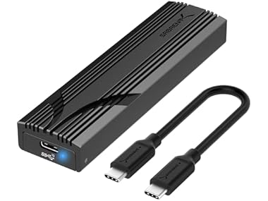 $11.99 USB C NVMe Enclosure, Tool-Free M.2 SSD Case dealfomo