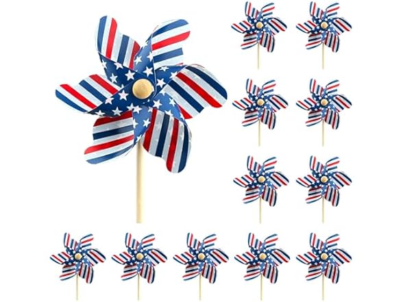 IiILittle 12 Pack Patriotic Pinwheels