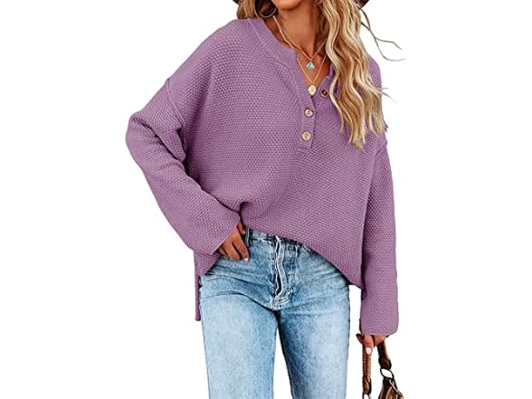 Women’s Oversized V Neck Knit Sweater
