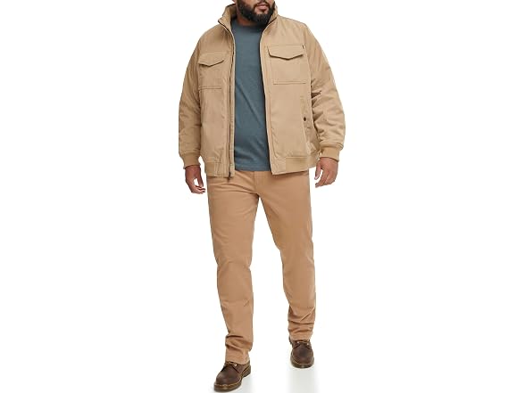 Dockers Men Quilted Lined Flight Bomber Jacket