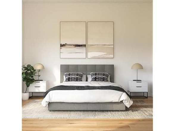 DHP Rose Upholstered Platform Bed with U