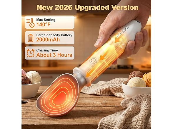 Heated Ice Cream Scoop
