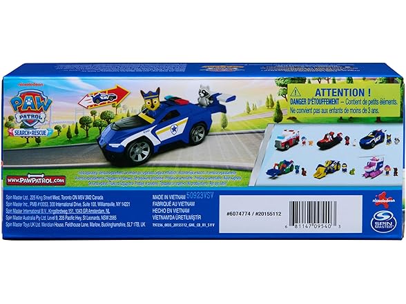 Paw Patrol: Search & Rescue,Chase Rescue Cruiser Vehicle with 2 Figures