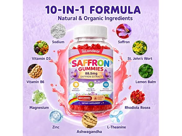 Saffron Gummies for Kids & Adults