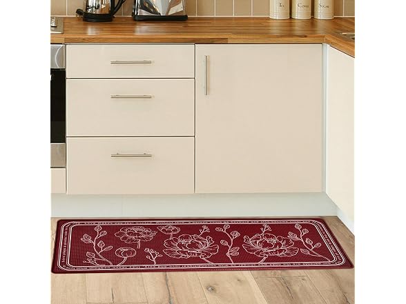ROTTOGOON Kitchen Floor Mat Set of 2 Red
