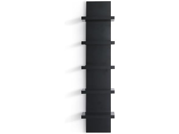 Bloddream 5-Tier Wall Shelves Black 30.7