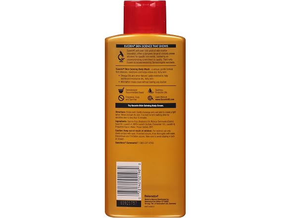 Eucerin Skin Calming Body Wash Cleanses and Calms