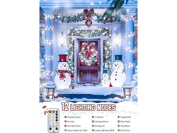 Minetom 100 Ft 2000 LED Cluster Lights