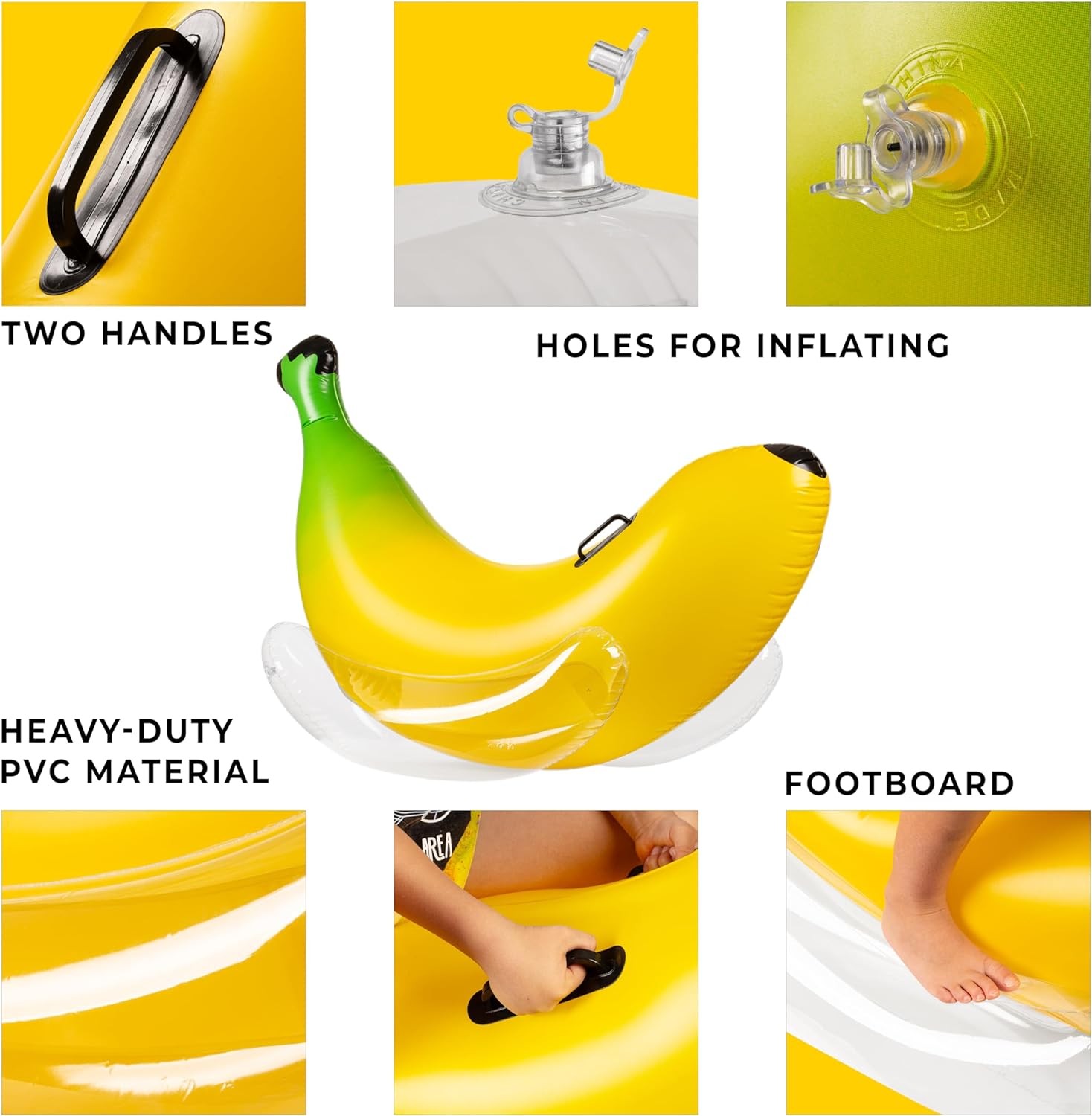 ZoneInflatable Banana Pool Float Rocker - Gallery 7