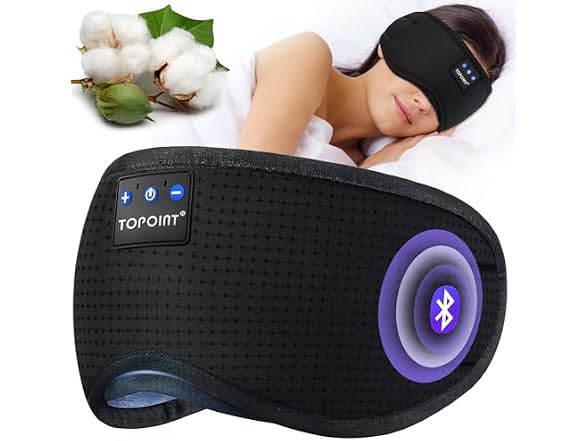 TOPOINT BT 5.4 Sleep Mask Headphones