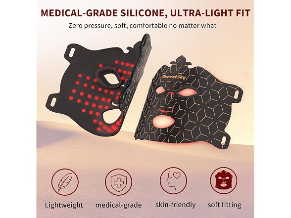 Red Light Face Mask, 7 Light Modes