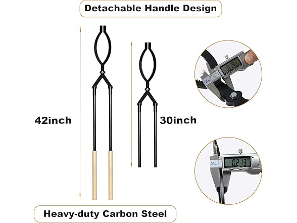 USENIOR Heavy Duty Firewood Tongs