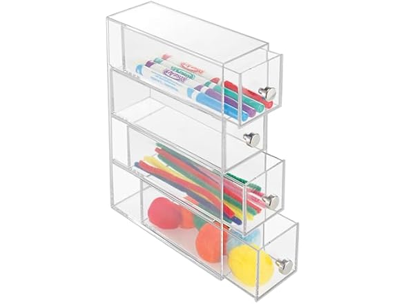 iDesign 4-Drawer Organizer, Clear