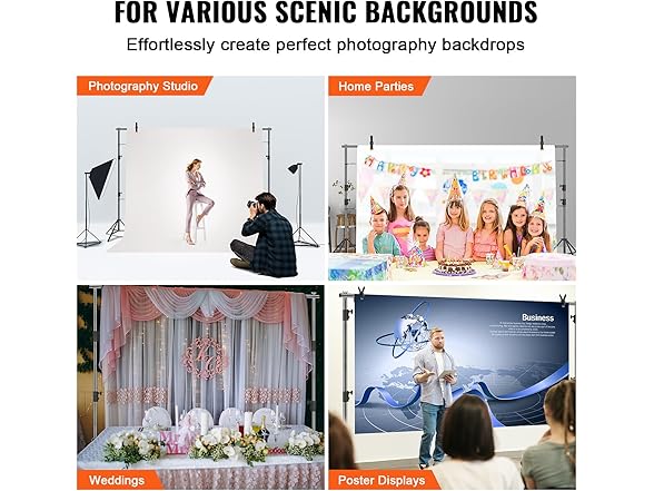 VEVOR 12 x 10 ft Heavy Duty Backdrop Stand